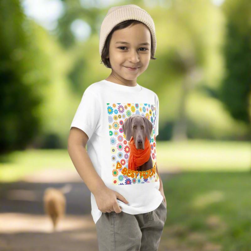 Toddler Short Sleeve Tee: Viszla-Best Friend Big Dogs Big Hugs, Ltd.