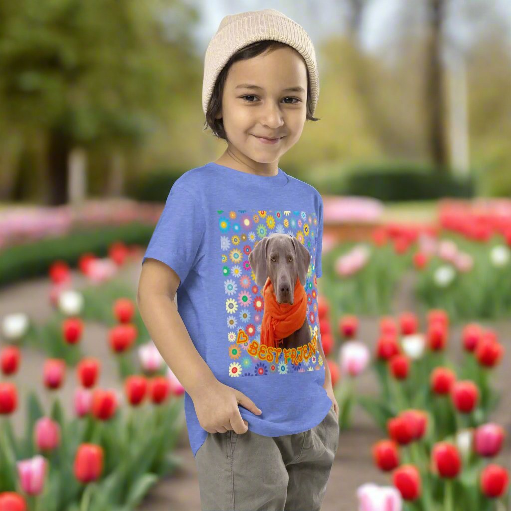 Toddler Short Sleeve Tee: Viszla-Best Friend Big Dogs Big Hugs, Ltd.