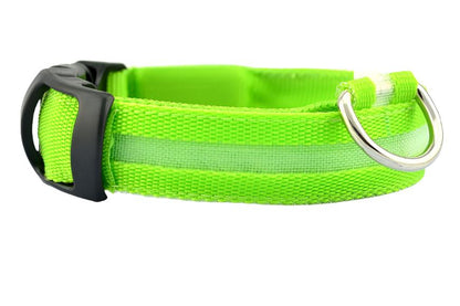 Nylon LED Pet Dog Luminous Collar - Night Safety Flashing Glow in the Dark big dogs big hugs, Ltd.