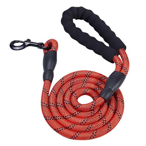Reflective Nylon Braided Traction Dog Leash: Sturdy and Reliable big dogs big hugs, Ltd.-red