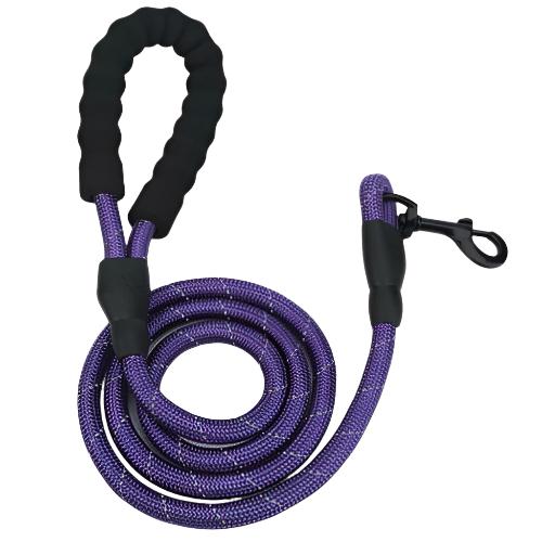 Reflective Nylon Braided Traction Dog Leash: Sturdy and Reliable big dogs big hugs, Ltd.-purple