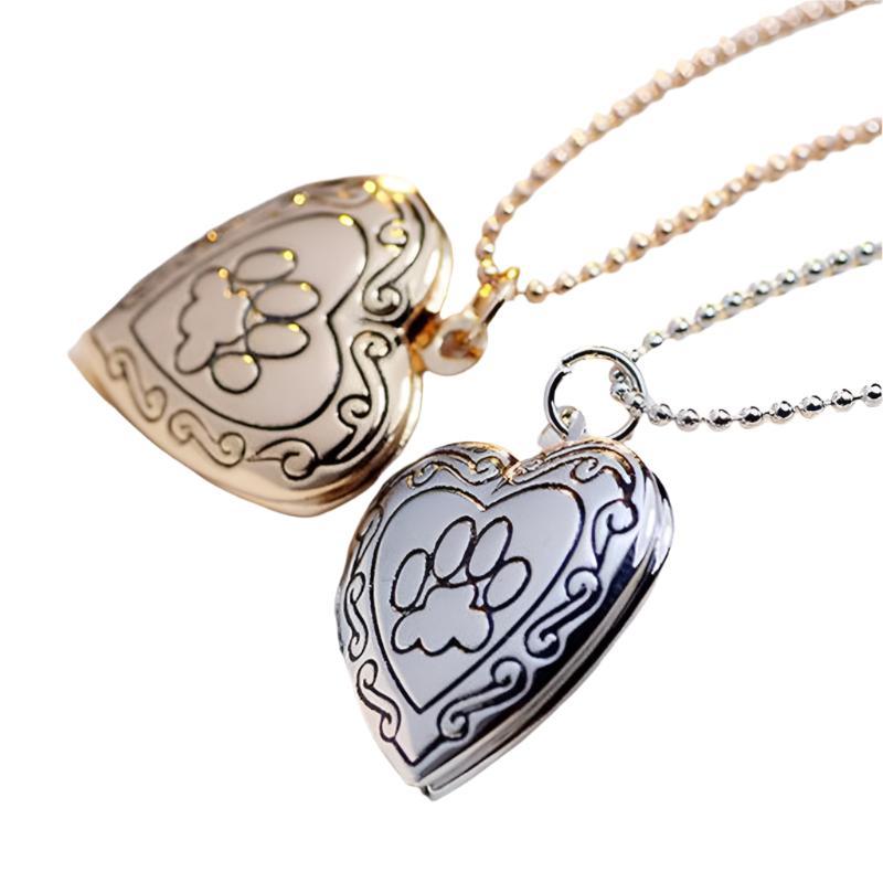 Pet Paw Footprint Photo Frame Memory Locket Necklace big dogs big hugs, Ltd.