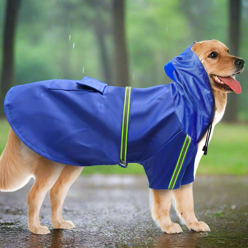 Stylish and Waterproof Large Dog Raincoat with Reflective Strips big dogs big hugs, Ltd.