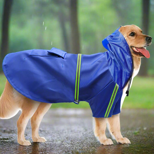 Stylish and Waterproof Large Dog Raincoat with Reflective Strips big dogs big hugs, Ltd.
