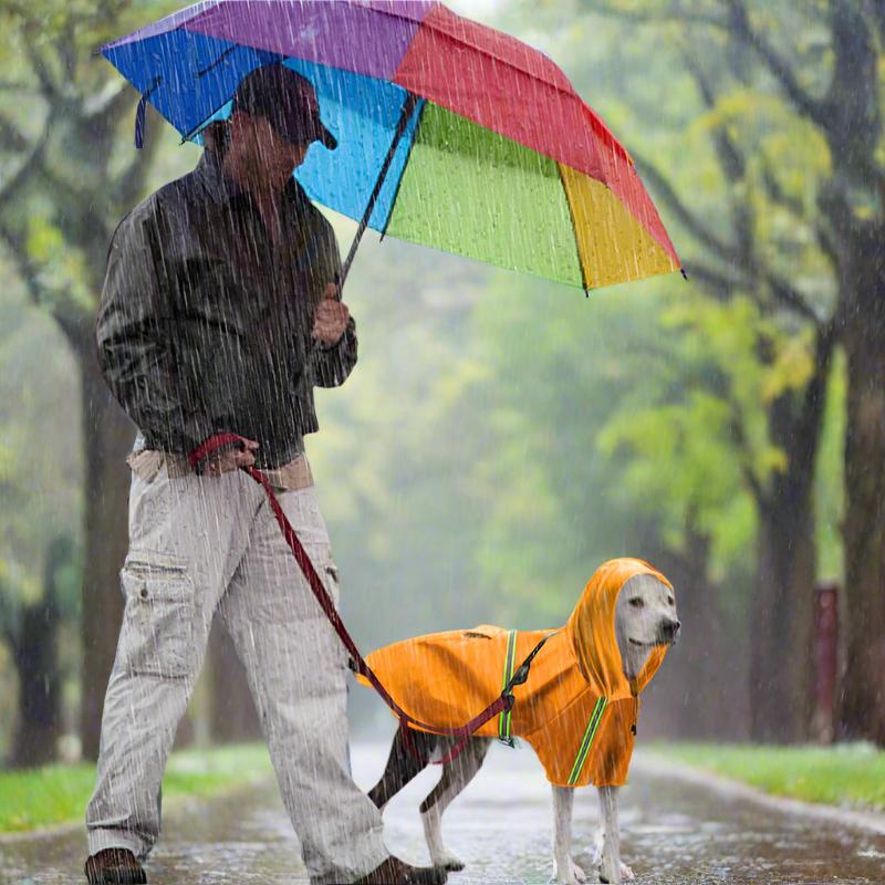 Stylish and Waterproof Large Dog Raincoat with Reflective Strips big dogs big hugs, Ltd.