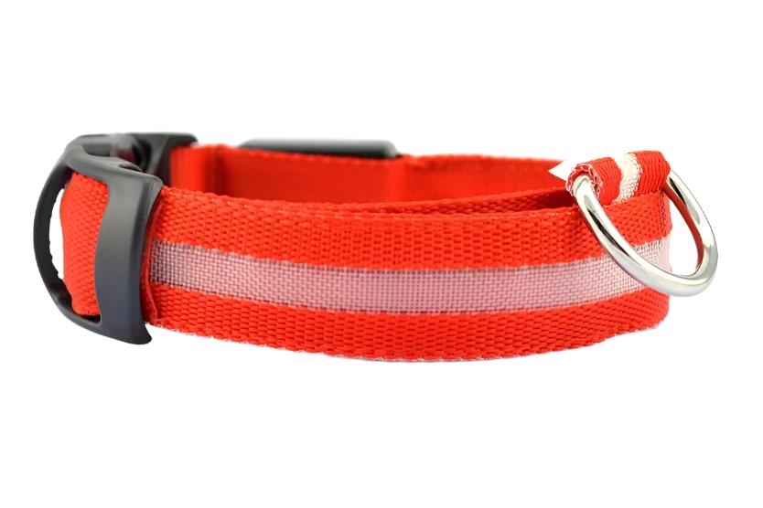 Nylon LED Pet Dog Luminous Collar - Night Safety Flashing Glow in the Dark big dogs big hugs, Ltd.