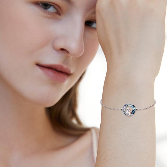 Sterling Silver Girls Dog Adjustable Bracelet Jewelry Gift with Crystal big dogs big hugs, Ltd.