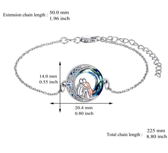 Sterling Silver Girls Dog Adjustable Bracelet Jewelry Gift with Crystal big dogs big hugs, Ltd.