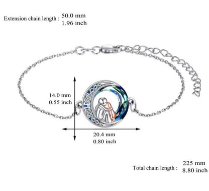 Sterling Silver Girls Dog Adjustable Bracelet Jewelry Gift with Crystal big dogs big hugs, Ltd.
