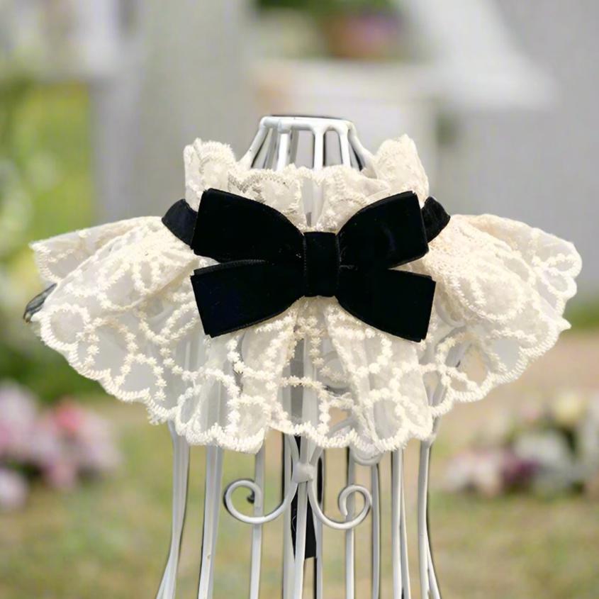 Lace and Velvet Dog Scarf Bow Tie for Special Occasions big dogs big hugs, Ltd.