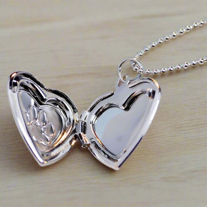 Pet Paw Footprint Photo Frame Memory Locket Necklace big dogs big hugs, Ltd.