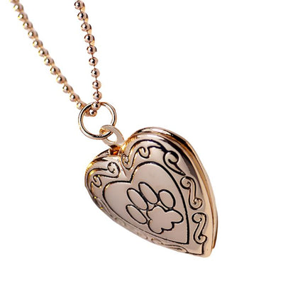 Pet Paw Footprint Photo Frame Memory Locket Necklace big dogs big hugs, Ltd.